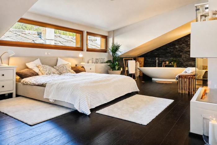Ruhiges Alpen-Chalet mit Badewanne und Bergblick