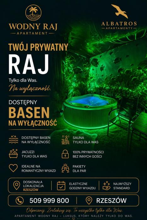 Apartament WODNY RAJ Basen Sauna Jacuzzi