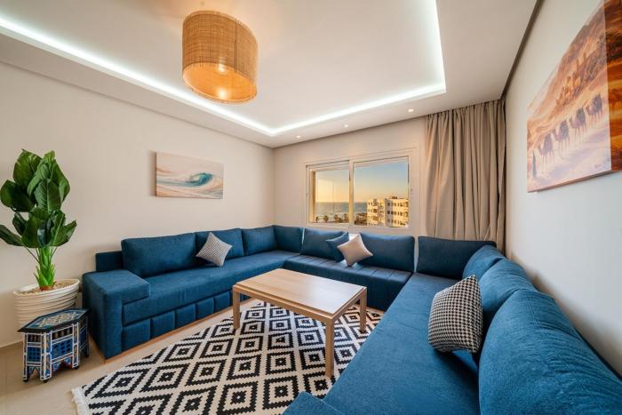 Ocean Breeze 2BR Ocean View Rabat Corniche