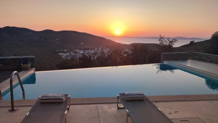 Cycladic Stone House with Pool & Sunset Views