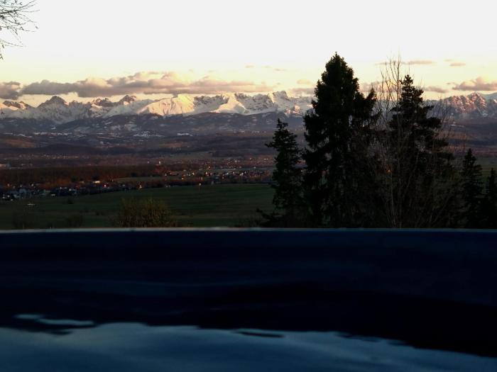 Sielanka Ponad Mgłami domek z balia i widokiem na Tatry