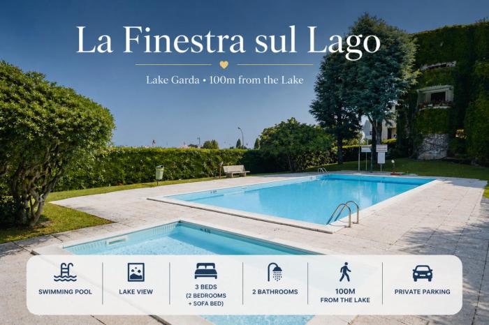 La Finestra sul lago - 100mt lake - wonderful lake view for 6 people, pool, free parking