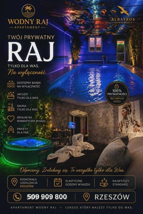 Apartament WODNY RAJ Basen Sauna Jacuzzi