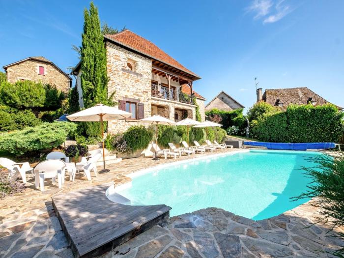 Stone house with pool and garden