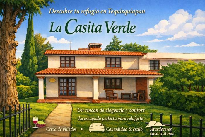 Casita Verde con Alberca Privada en Tequisquiapan