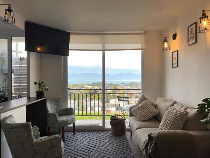 Hermoso Departamento nuevo, con vista al Lago y Volcán Villarrica, Chile