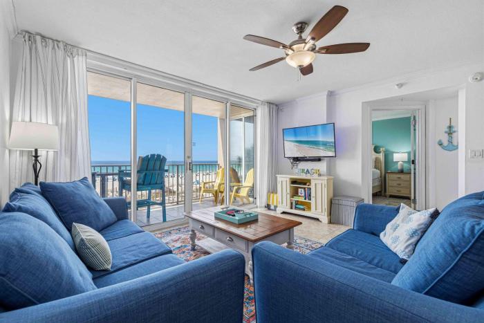 Gulf-front home with balcony ocean views pool and beach access