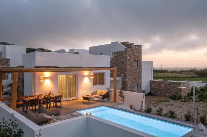Emerald Sunset Villa, Orkos beach, by NaxosVibe