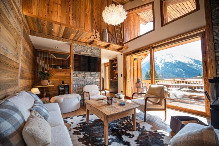 LÉchappée - Chalet dexception avec sauna, 7 chambres 7 salles de bain, terrasses, jardin et vues sublimes, skiroom, proche télécabine