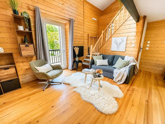 Chalet cosy avec vue Pyrénées, cœur de village