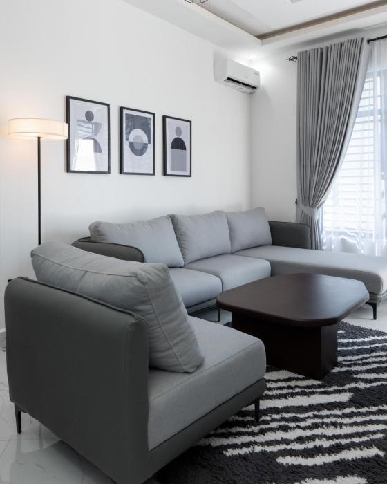 Mwanza 2 Bedroom Apartment with living room and kitchen
