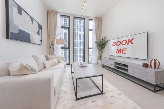 Free housekeeping visits during your stay - StayShort - Modern 1-Bedroom in JVC Sleeps 4