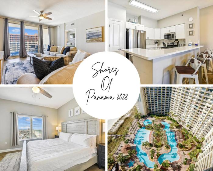 Shores of Panama 2028 - Luxurious Gulf-Front 3 Bdrm3Ba. 4 Free Beach Chairs.