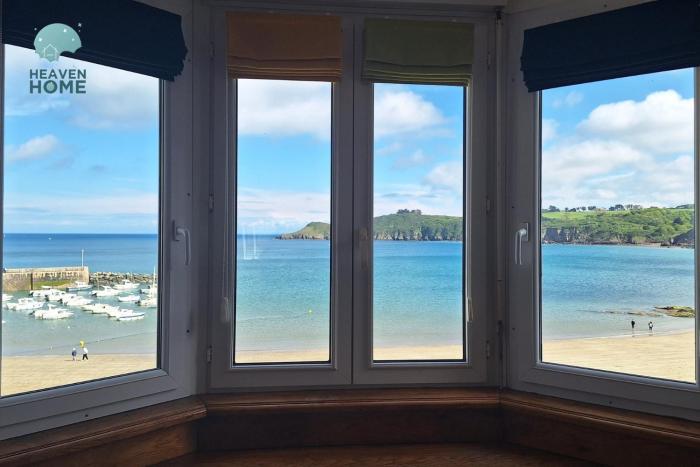 Face a la mer avec terrasse ensoleillee Brehec