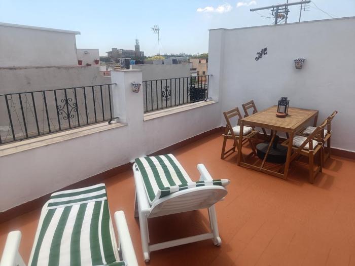 Terraza privada, cerca del centro, aire