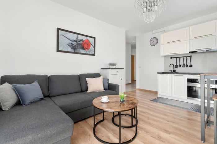Cozy & Functional Apartment with Parking and Balcony by Noclegi Renters
