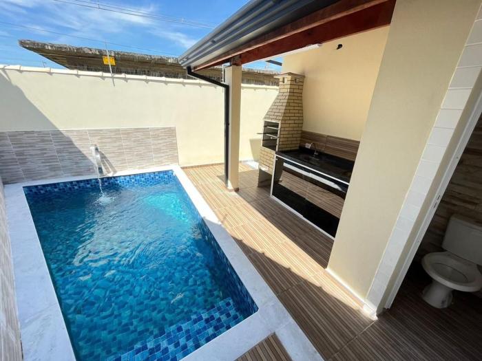Piscina-churrasqueira-5 min da praia - EntreMareSonhos