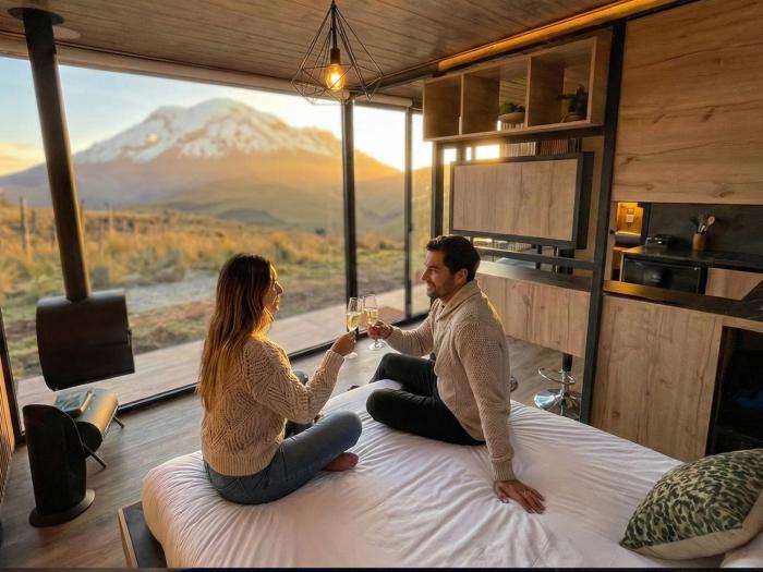 Tiny house, comfort and peace facing Chimborazo