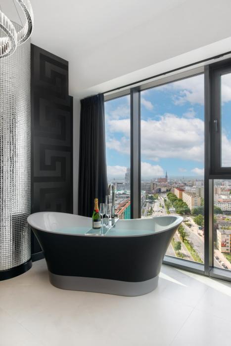 Goldstar Apartament- Wanna z widokiem, 18 Piętro, Hanza Tower Szczecin