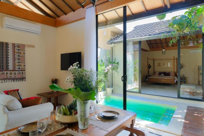 Warm Minimalist 1 BR Villa with Private Pool for a Relaxing Stay