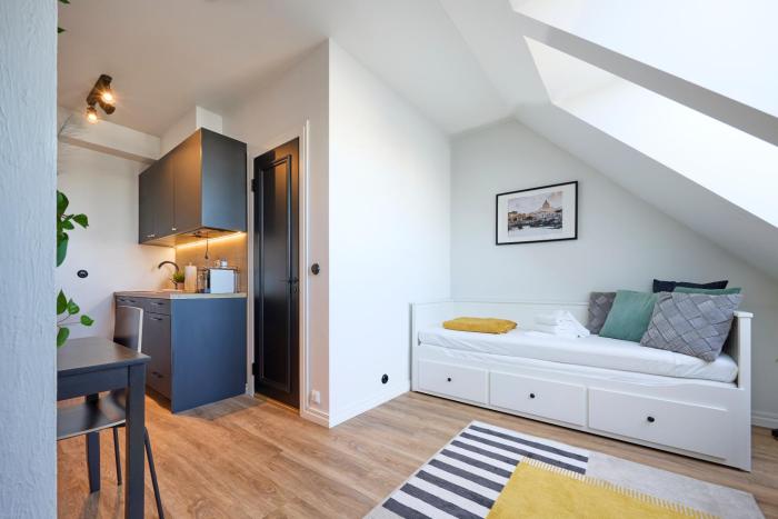 Cozy center Studio with Gym & Terrace