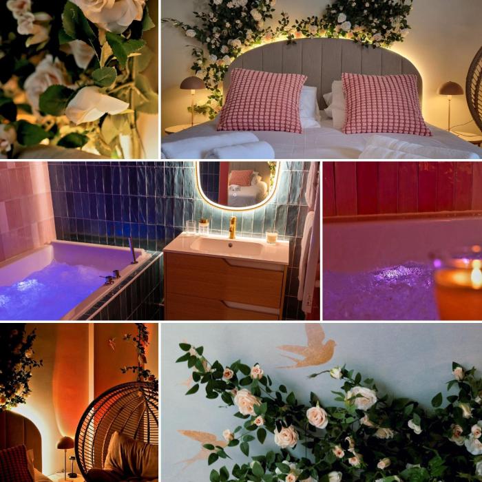 Suite Romantique Florale Balnéo Rennes parking