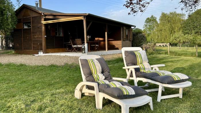 Chalet cosy 4pers Rivière Animaux 25min du Mans