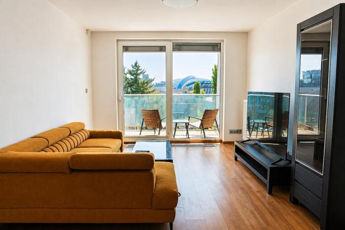 Large two-room apartment near city centre