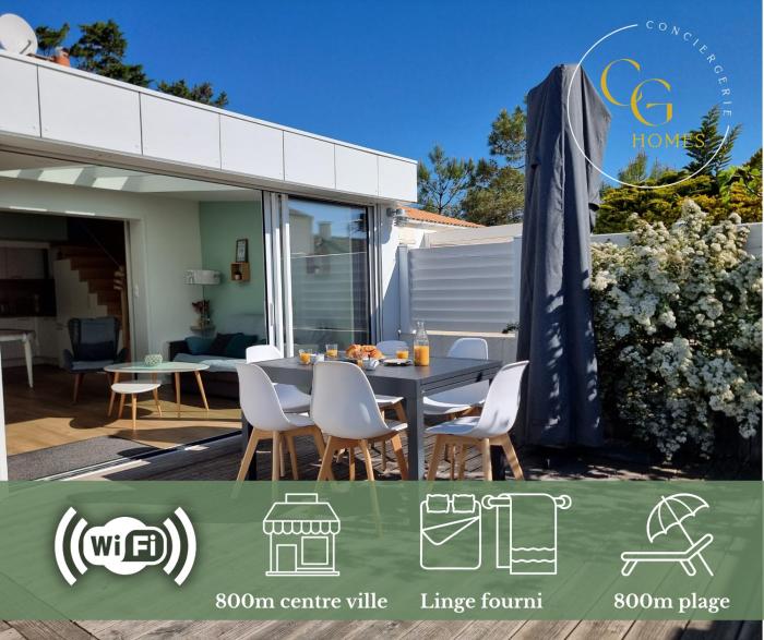 Au Rythme des Marées, 800m de la plage, WiFi, Barbecue