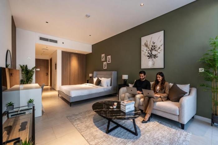 HAVN - New Studio Business Bay, Burj Khalifa View