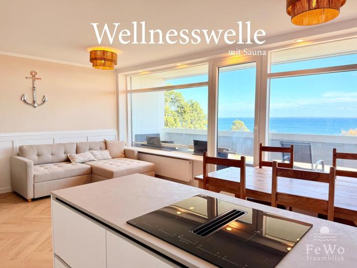 FeWo Traumblick - Wellnesswelle - Sauna, Design & erste Reihe mit Panorama Meerblick