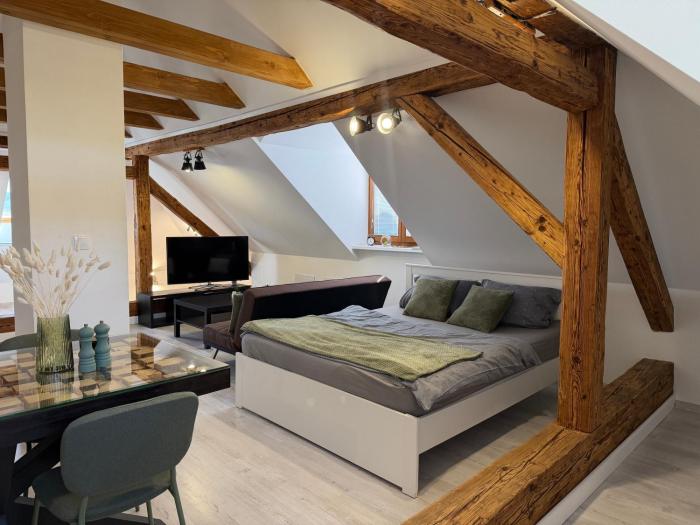 Stay in Bojnice - Charming Wooden Apartment for 4