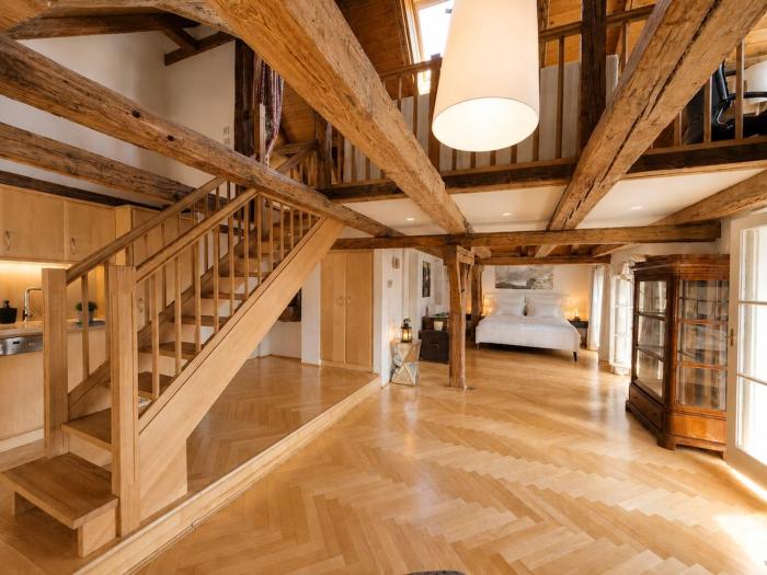 Historic penthouse loft with fortress view