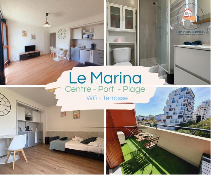 Le Marina Centre, Port & Plage Clim WiFi Top ProsConciergerie