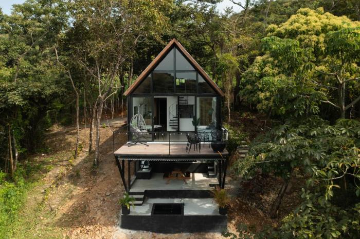 Kooteja Glanta Cabaña Eco A Frame con Jacuzzi