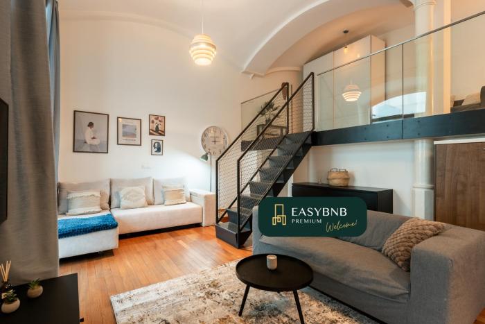 Modern Loft Apartment with AC, Parking & Terrace by EasyBNB Premium