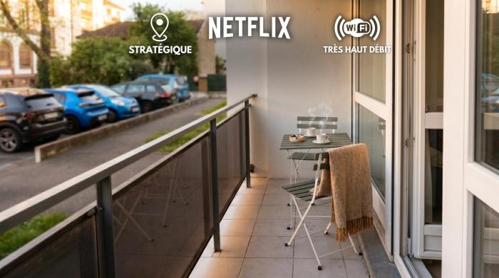 Studio Escale avec Balcon - Proche EuroAirport et frontière