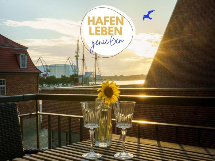 meehrflair Apartment Ohle06 Alter Hafen Wismar mit Balkon im historischen Ohlerich Speicher