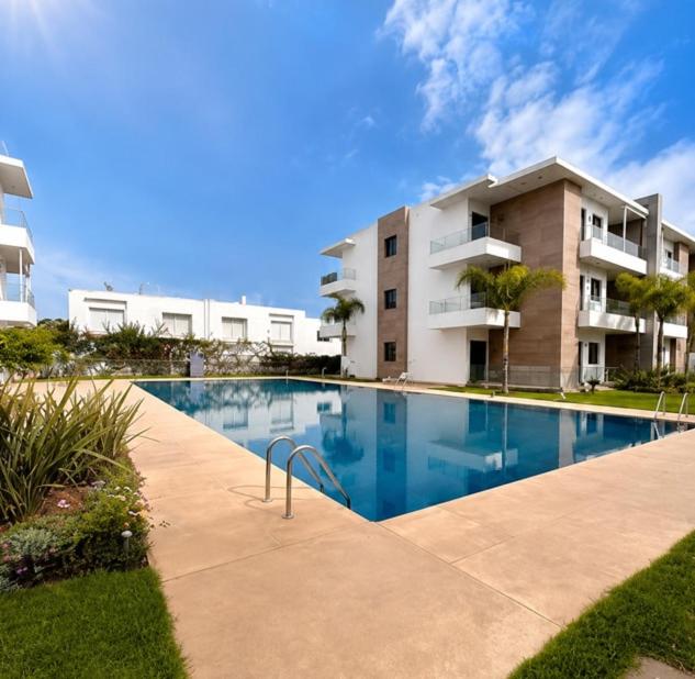 Appartement Skhirat Piscine & Jardin 2 Min Plage