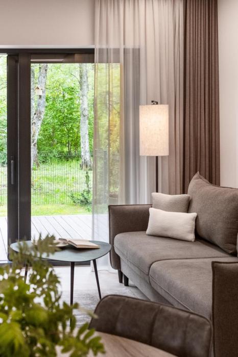 Luxury Apartment DOLCE VITA - 2 kambariai - terasa prie miško - 650 m iki jūros