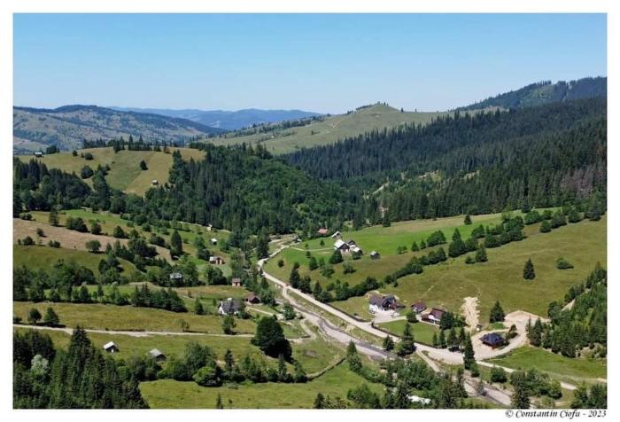 Cabana Trei Brazi cu ciubăr și loc de joacă exterior