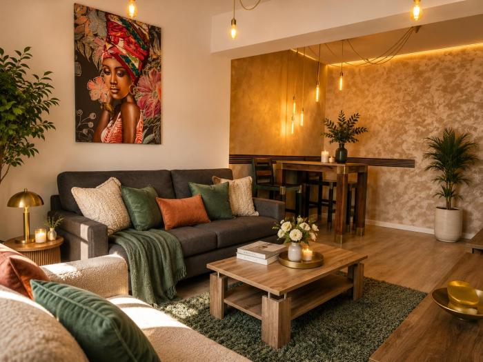 Artsy 1BR with Balcony Near Mall