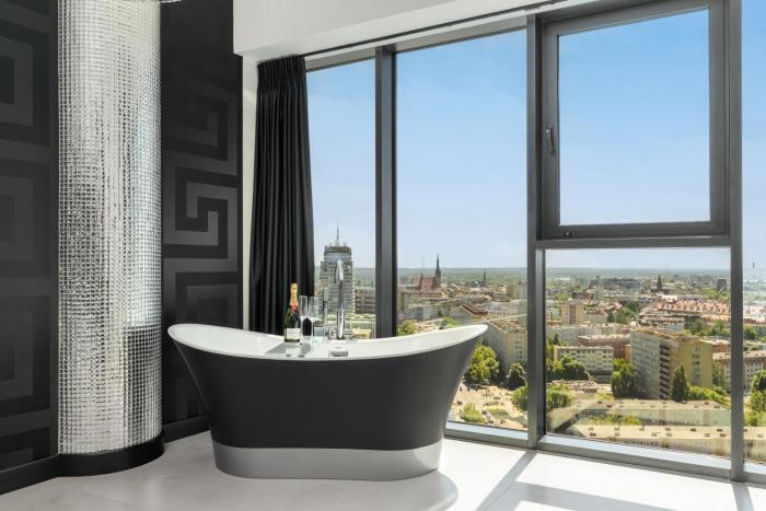 Goldstar Apartament- Wanna z widokiem, 18 Piętro, Hanza Tower Szczecin