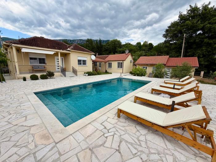 Sunny village, pool house