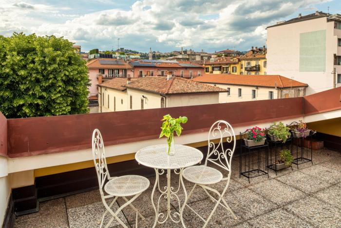 Blue Attic Bergamo - Terrazza vista Città Alta
