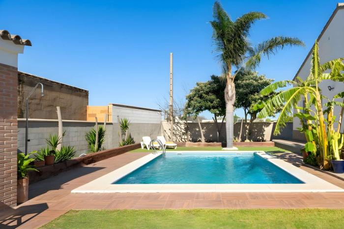 Villa con piscina privada Barbacoa en Conil