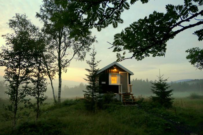 Camping cottages in nature Shared toilet and shower