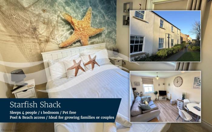 Starfish Shack - Part of the The Bay Filey Holiday Village with pool, gym and direct beach access, pub, restaurant, tennis and meadows walks