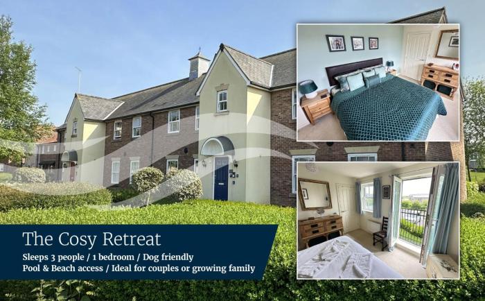 The Cosy Retreat - Part of the The Bay Filey Holiday Village with pool, gym and direct beach access, pub, restaurant, tennis and meadows walks