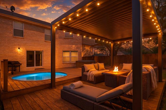 Stone oak retreat Hot Tub & Plunge Pool
